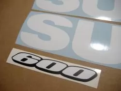 Suzuki Gixxer 600 white customized decal set