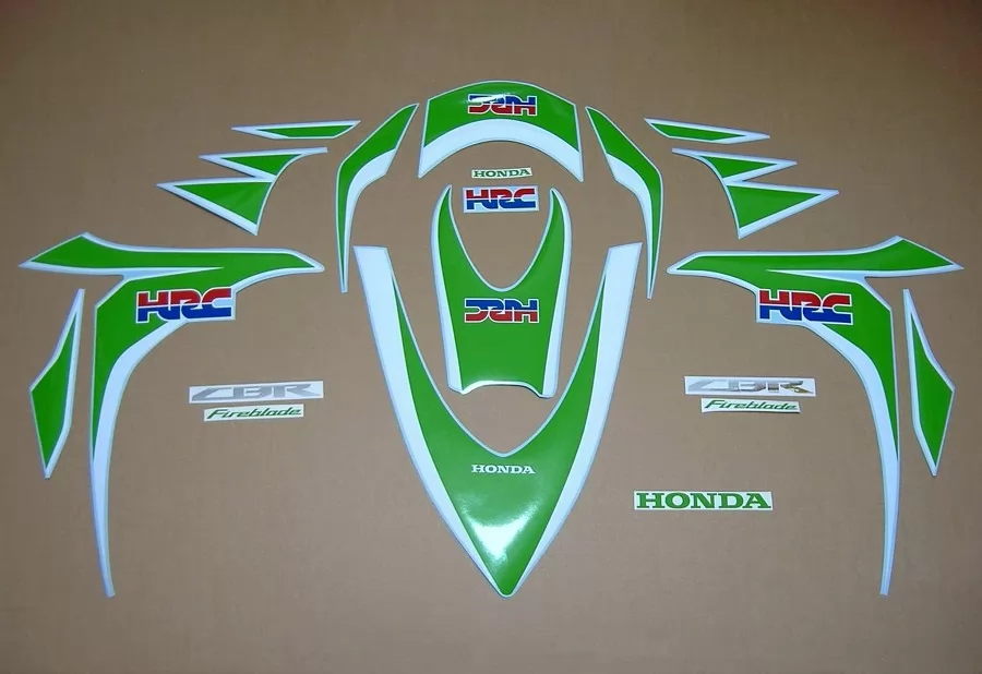 Honda CBR Fireblade lime green HRC 2011 stickers set