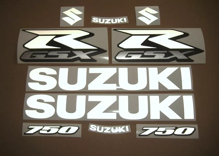 Suzuki GSXR 750 (Gixxer) light signal reflective white stickers