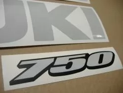 Suzuki GSX-R 750 customized reflective white graphics 