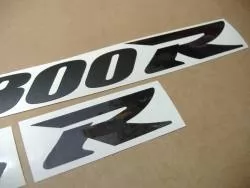 Suzuki Hayabusa 2009-2017 matte/chrome black kanji adhesives