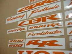 Honda CBR glow in the dark logo decals set