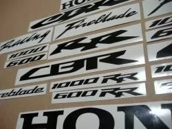 Honda CBR Fireblade customized black logo stickers