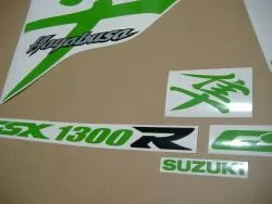Suzuki Hayabusa 1999 (1st gen) lime green kanji logo stickers