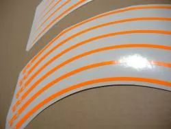 Suzuki GSXR custom fluo orange wheel stickers/stripes kit