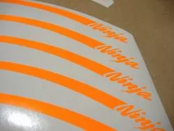 Kawasaki ZX10R ninja neon fluorescent orange wheel/rim stripes