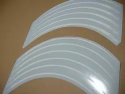 Kawasaki ZX-R ninja white wheel/rim stripes adhesives