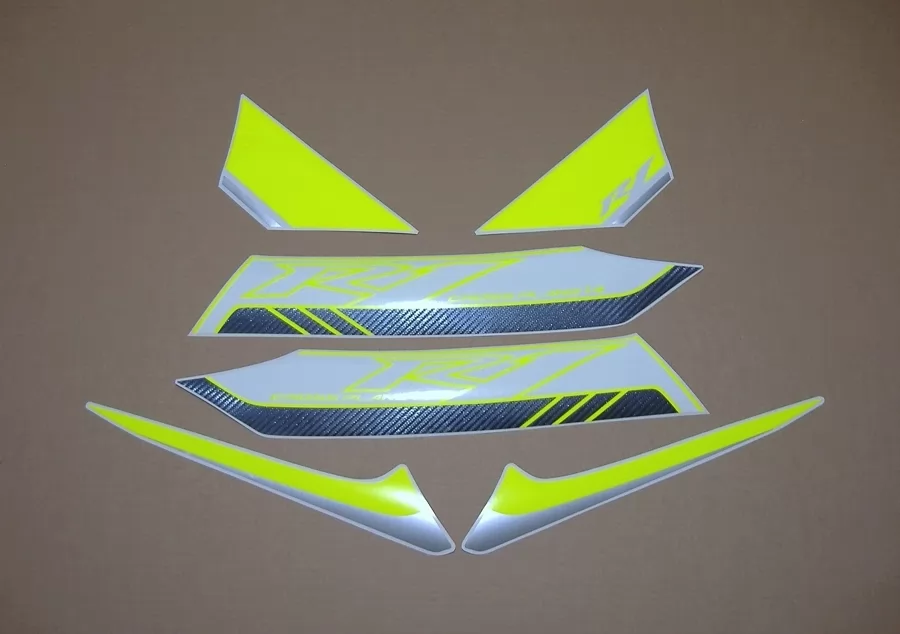 Yamaha R1 rn22 14b neon yellow-green aftermarket decal set