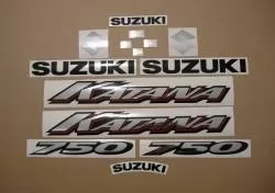 Suzuki Katana 750 2001 silver complete decals kit