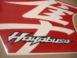 Suzuki hayabusa 2018 2nd gen. white/red model stickers