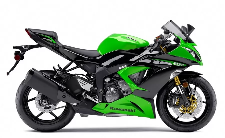 Kawasaki ZX6R 636 ninja 2013 green full stickers set