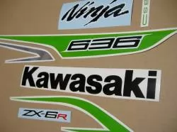 Kawasaki ZX-6R 636 2013 green model complete decal set