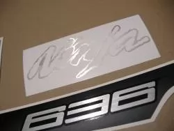 Kawasaki ZX6R 636 ninja 2013 black version decals set