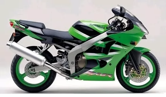 Kawasaki ZX6R 2001 green replacement graphics set