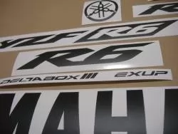 Matte black color logo decals for Yamaha R6