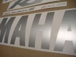 Yamaha YZF R1 graphics in custom satin silver