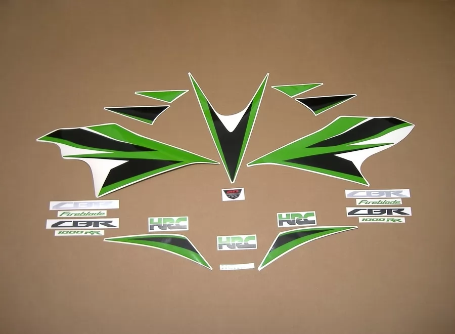 Decals (lime green) for Honda Fireblade 2012 HRC