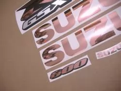 Rose gold decals for Suzuki GSXR (Gixxer) 600cc