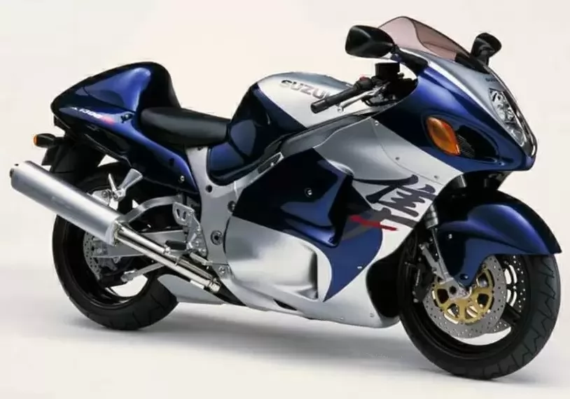 Suzuki Hayabusa 2001 k1 silver/blue model stickers