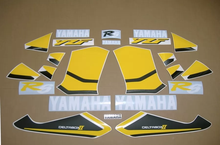 Yamaha R6 1999 RJ03 5EB custom yellow color decals