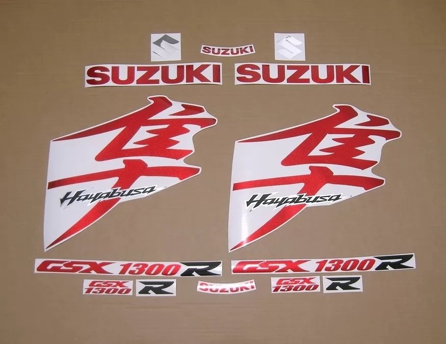 Suzuki hayabusa 1340 mk2 metallic cherry red stickers
