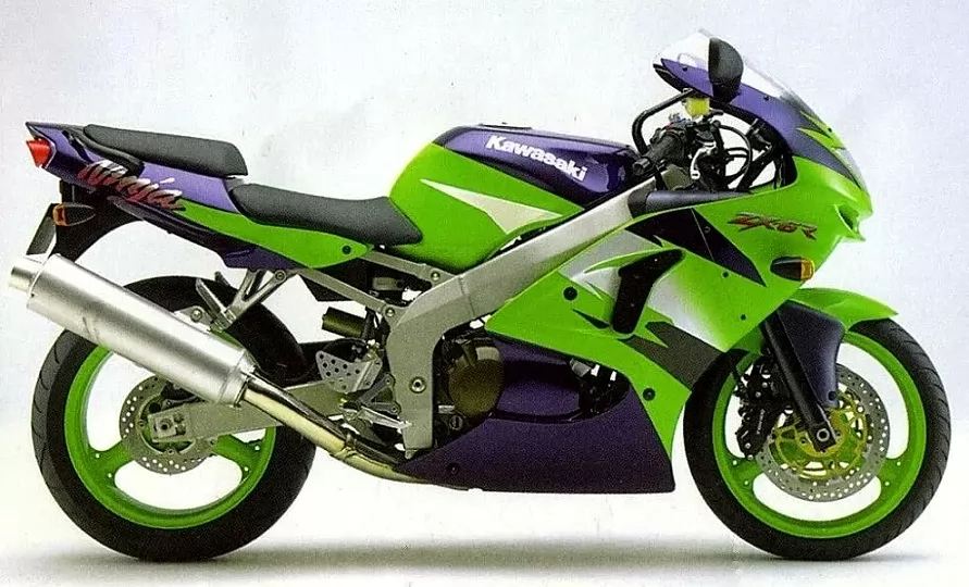 Decals for Kawasaki zx6r 1998 g ninja green version