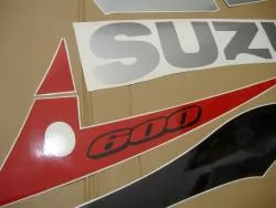Suzuki 600 2003 silver complete sticker kit