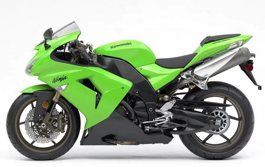 Kawasaki 10R 2006 green stickers kit