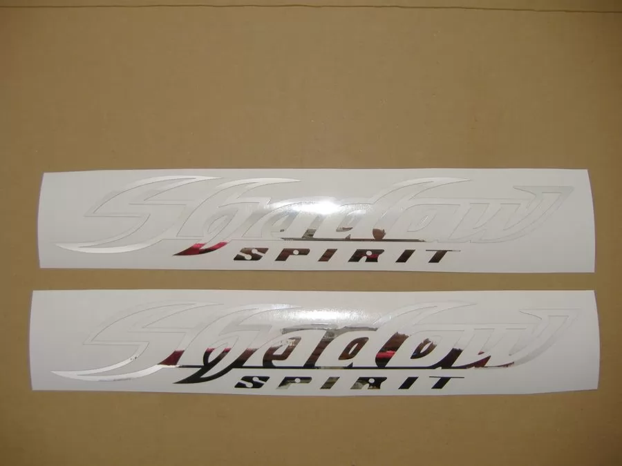 Honda shadow spirit chrome silver gas tank graphics set kit