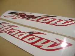 Honda shadow vermelho de cromo silver chrome tanque de gas adhesivos