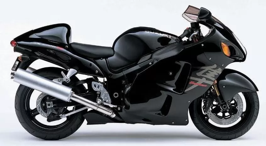Suzuki Hayabusa GSX1300R 2003 black decals kit