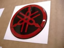 Yamaha red 3D gas tank logo emblems sticker kit