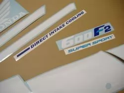 Honda cbr 600 f2 red restoration stickers