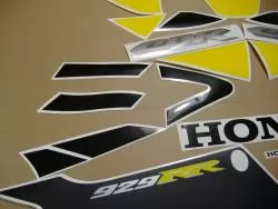 Honda 929RR 2001 Fireblade yellow full decals kit