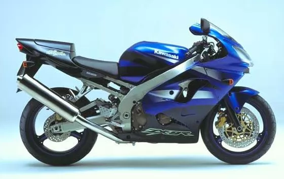 Kawasaki ZX-9R 2002 blue stickers set