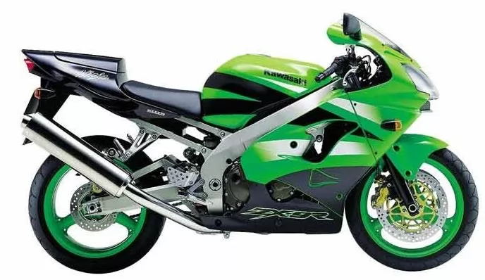 Kawasaki ZX9R 2002 Ninja green decals