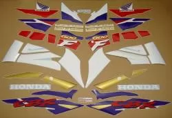 Honda 600F F3 1996 red purple adhesives set