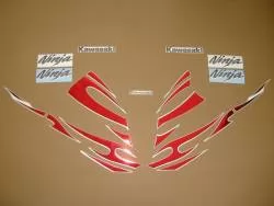 Kawasaki 250 R 2007 Ninja black full decals set