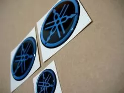 Yamaha 3D gas tank gel blue emblems logo decals (r1 r6 fazer)