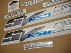 Suzuki 650S 2010 black complete sticker kit
