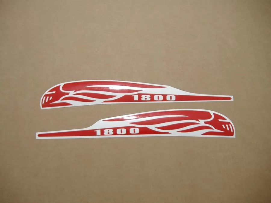 Honda vtx 1800 red gas tank decals kit set