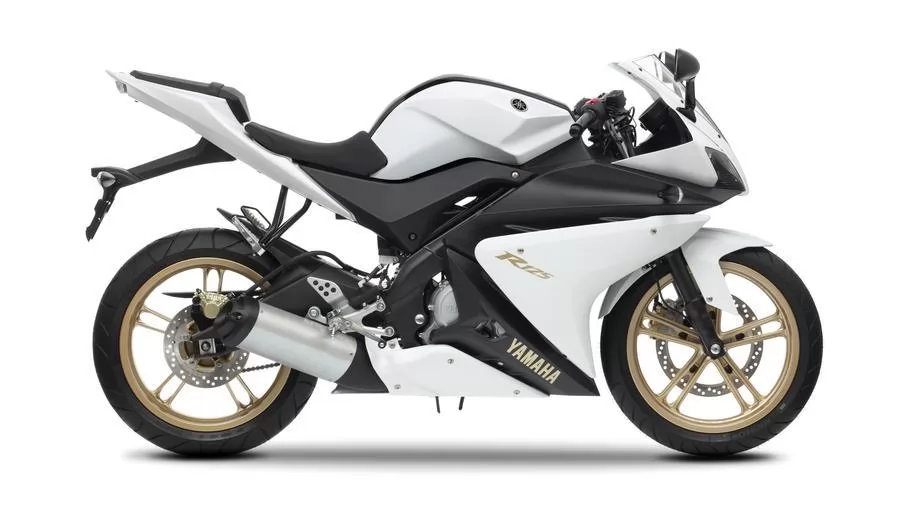 Yamaha YZF R125 2012 white decals