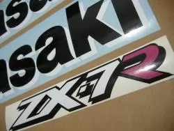 Kawasaki ZX 7R 1997 green labels graphics