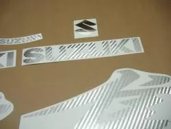 Suzuki Hayabusa 2008 silver carbon fiber graphics