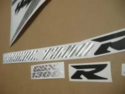 Suzuki Hayabusa silver carbon fiber full decals set