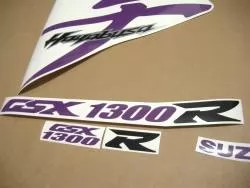 Suzuki busa gsx1300r 2008 2009 purple adhesives set