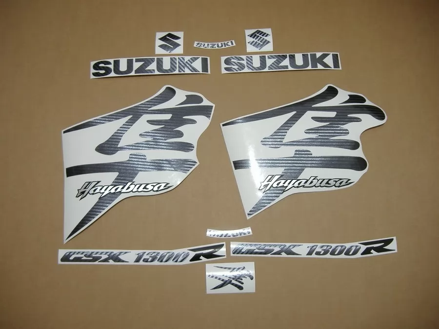 Suzuki Hayabusa gsx1300r 1999 carbon fiber autocollants 