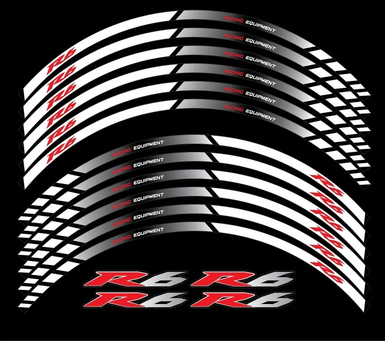 yamaha r6 wheel rim stripes 1999 2000 2001 2002 2001 2012