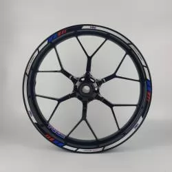 Honda hrc reflective white red blue wheel rim stripes decals set